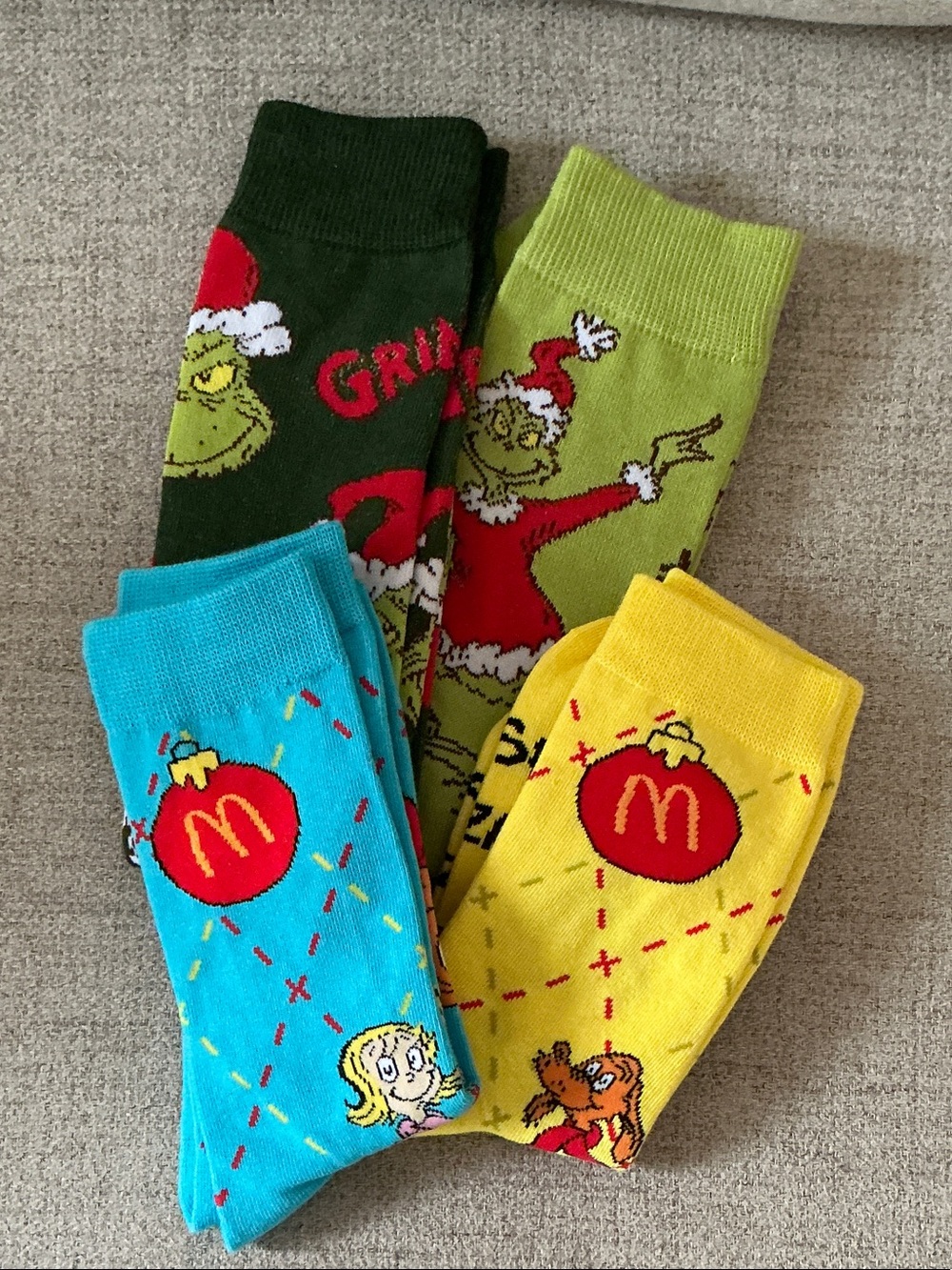 Grinch socks